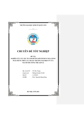 Chuyên đề thực tập tốt nghiệp nghiên cứu các yếu tố ảnh hưởng đến hành vi mua hàng ngẫu hứng trên các trang thương mại điện tử của người tiêu dùng trẻ gen z