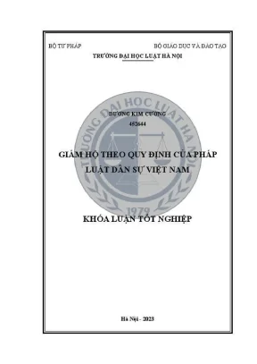 Khoá luận tốt nghiệp giám hộ theo quy định của pháp luật dân sự việt nam