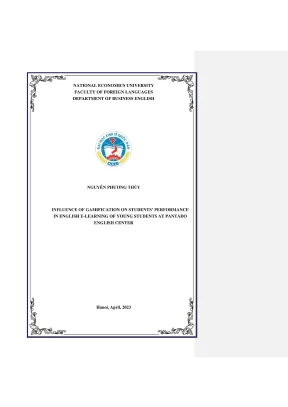 Chuyên đề tốt nghiệp influence of gamification on students performance in english elearning of young students at pantado english center