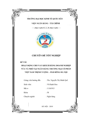Chuyên đề tốt nghiệp hoạt động cho vay khách hàng doanh nghiệp vừa và nhỏ tại ngân hàng tmcp việt nam thịnh vượng pgd đông hà nội