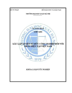 Khoá luận tốt nghiệp xác lập quyền sở hữu công nghiệp đối với nhãn hiệu tại việt nam