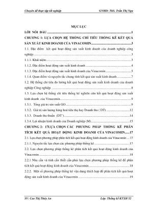 Chuyên đề thực tập tốt nghiệp phân tích thống kê biến động kết quả hoạt động sản xuất kinh doanh của viện cơ khí năng lượng và mỏ việt nam vinacomin giai đoạn 20062013