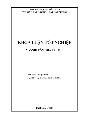 Khóa luận tốt nghiệp văn hóa du lịch nghiên cứu hoạt động du lịch cộng đồng tại hoa lư ninh bình