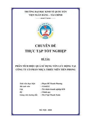 Chuyên đề thực tập tốt nghiệp phân tích hiệu quả sử dụng vốn lưu động tại công ty cổ phần nhựa thiếu niên thiền phong