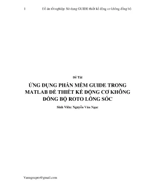 Đồ án tốt nghiệp ứng dụng phần mềm guide trong matlab để thiết kế động cơ không đồng bộ rotor lồng sóc