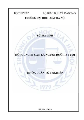 Khoá luận tốt nghiệp hỏi cung bị can là người dưới 18 tuổi