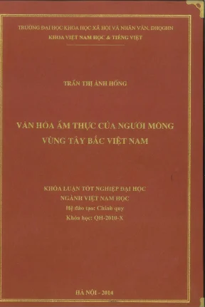 Khóa luận tốt nghiệp văn hóa ẩm thực của người mông vùng tây bắc việt nam