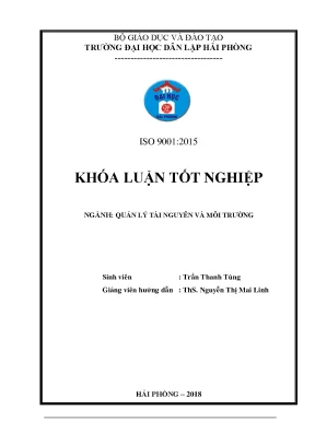 Khoá luận tốt nghiệp nghiên cứu đánh giá chất lượng nước khu vực vịnh cửa lục