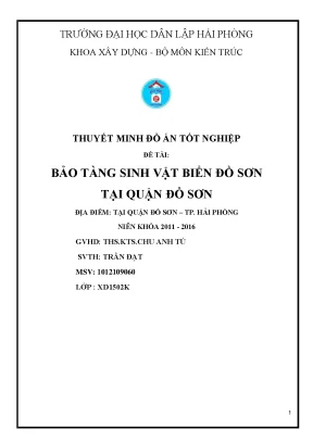 Khoá luận tốt nghiệp bảo tàng sinh vật biển đồ sơn tại quận đồ sơn