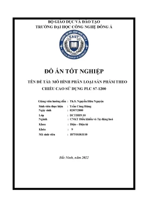 Mô hình phân loại sản phẩm theo chiều cao sử dụng plc s7 1200 đồ án tốt nghiệp