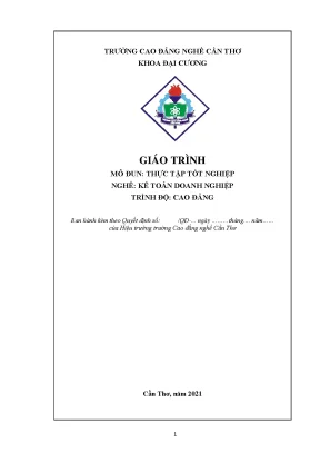 Giáo trình thực tập tốt nghiệp nghề kế toán doanh nghiệp trình độ cao đẳng