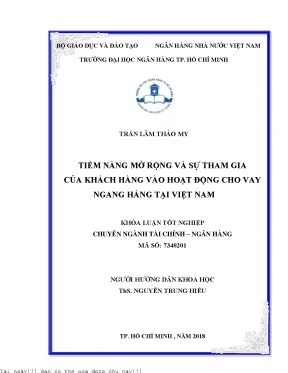 Tiềm năng mở rộng và sự tham gia của khách hàng vào hoạt động cho vay ngang hàng tại việt nam khóa luận tốt nghiệp đại học