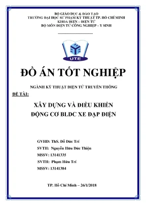 Đồ án tốt nghiệp xây dựng và điều khiển động cơ bldc xe đạp điện