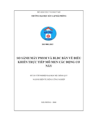 Khoá luận tốt nghiệp so sánh máy pmsm và bldc bàn về điều khiển trực tiếp mô men các động cơ này
