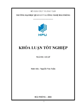 Khóa luận tốt nghiệp ngành luật pháp luật về đăng ký kinh doanh và thực tiễn tại hải phòng