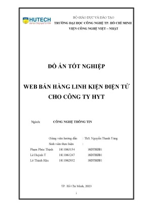 Đồ án tốt nghiệp web bán hàng linh kiện điện tử cho công ty hyt