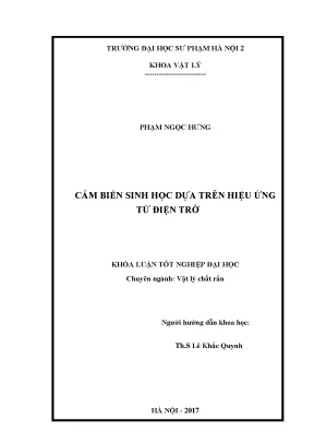 Khóa luận tốt nghiệp cảm biến sinh học dựa trên hiệu ứng từ điện trở