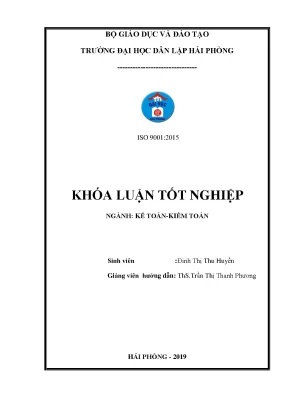 Khoá luận tốt nghiệp hoàn thiện công tác kế toán thanh toán với người mua người bán tại công ty cổ phần khai thác và dịch vụ khai thác thủy sản hạ long
