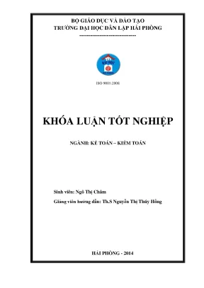 Khoá luận tốt nghiệp hoàn thiện kế toán vốn bằng tiền tại công ty tnhh việt trường