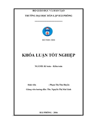 Khoá luận tốt nghiệp hoàn thiện công tác kế toán hàng hóa tại công ty cổ phần thương mại mai hồng liên