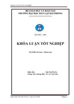 Khoá luận tốt nghiệp hoàn thiện công tác kế toán tập hợp chi phí sản xuất và tính giá thành sản phẩm xây dựng tại công ty tnhh mai anh