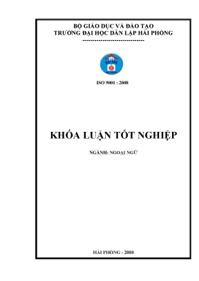Khoá luận tốt nghiệp analysis of colloquial language used in conversation in the text book streamline english departures