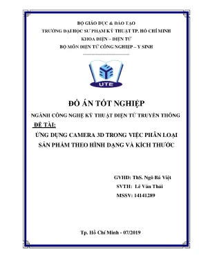 Đồ án tốt nghiệp ứng dụng camera 3d trong việc phân loại sản phẩm theo hình dạng và kích thước