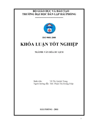 Khoá luận tốt nghiệp nâng cao hiệu quả khai thác nghệ thuật ca huế trong du lịch
