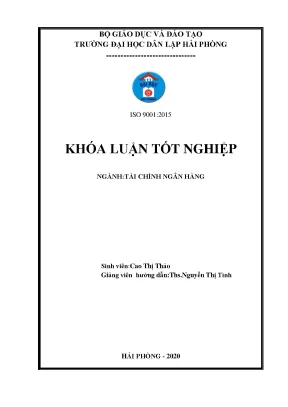 Khoá luận tốt nghiệp phân tích tình hình tài chính tại công ty tnhh xuất nhập khẩu thương mại vận tải khánh hà