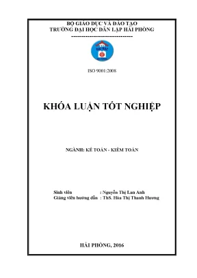 Khoá luận tốt nghiệp hoàn thiện công tác kế toán doanh thu chi phí và xác định kết quả kinh doanh tại công ty trách nhiệm hữu hạn thiên lộc