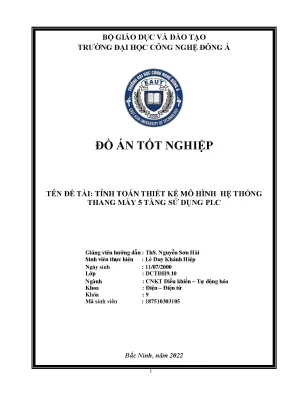 Tính toán thiết kế mô hình hệ thống thang máy 5 tầng sử dụng plc đồ án tốt nghiệp