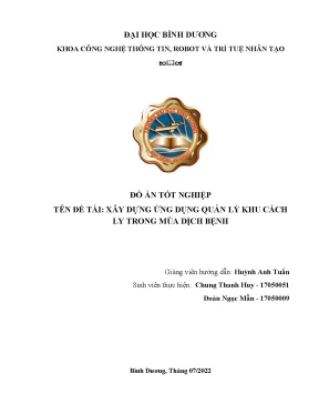 Xây dựng ứng dụng quản lý khu cách ly trong mùa dịch bệnh đồ án tốt nghiệp