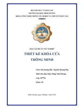 Thiết kế khóa cửa thông minh khóa luận tốt nghiệp