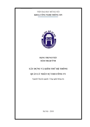 Luận văn thạc sĩ đồ án tốt nghiệp xây dựng và kiểm thử ứng dụng quản lý nhân sự cho công ty