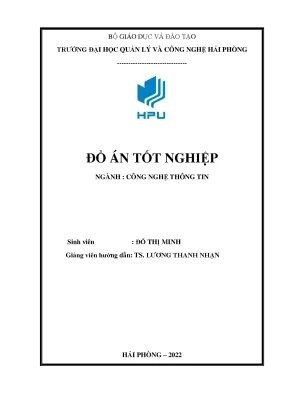 Khoá luận tốt nghiệp xây dựng website quản lý văn bản của trường đại học y dược hải phòng