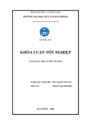 Khoá luận tốt nghiệp khảo sát và đánh giá hiện trạng xử lý nước thải tại kcn đình vũ