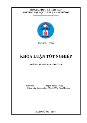 Khoá luận tốt nghiệp hoàn thiện công tác kế toán vốn bằng tiền tại công ty tnhh đức tài