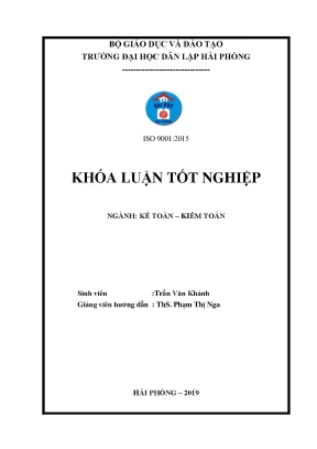 Khoá luận tốt nghiệp hoàn thiện công tác kế toán doanh thu chi phí và xác định kết quả kinh doanh tại công ty tnhh nam thiện