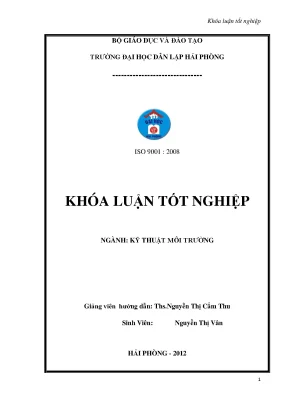 Khoá luận tốt nghiệp tìm hiểu khả năng xử lý cu2 trong nước bằng than củi