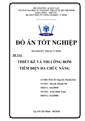 Đồ án tốt nghiệp thiết kế và thi công bơm tiêm điện đa chức năng