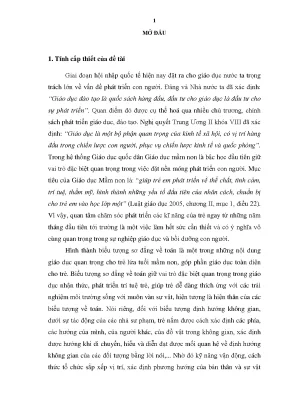 Khóa luận tốt nghiệp củng cố biểu tượng định hướng không gian cho trẻ 5 6 tuổi thông qua tổ chức một số hoạt động học tập theo hướng tích hợp