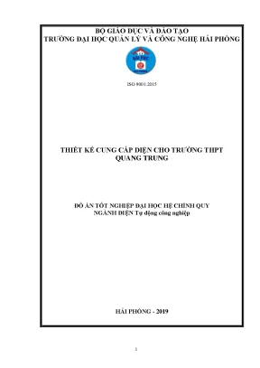 Khoá luận tốt nghiệp thiết kế cung cấp diện cho trường thpt quang trung