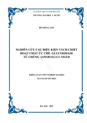 Khóa luận tốt nghiệp nghiên cứu các điều kiện tách chiết hoạt chất ức chế α glucosidase từ chủng aspergillus niger