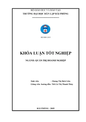 Khoá luận tốt nghiệp đào tạo và phát triển nguồn nhân lực công ty tnhh mtv vạn hoa hải phòng