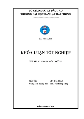Khoá luận tốt nghiệp tính toán hệ thống xử lý nước thải bệnh viện đa khoa an dương công suất 150m3ngđ