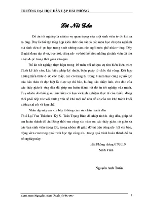 Khoá luận tốt nghiệp toà nhà văn phòng làm việc và trung tâm thương mại hải phòng