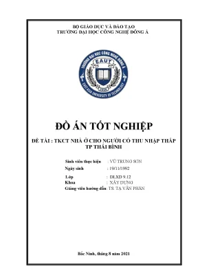 Thiết kế công trình nhà ở cho người có thu nhập thấp thành phố thái bình đồ án tốt nghiệp đại học