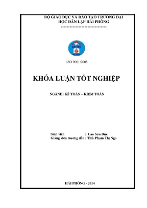 Khoá luận tốt nghiệp hoàn thiện tổ chức kế toán vốn bằng tiền tại công ty tnhh phương mạnh