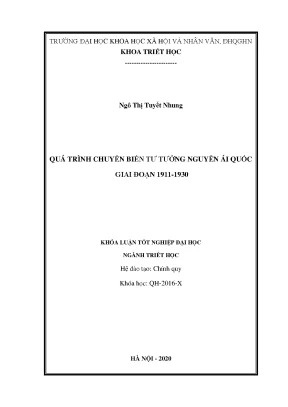 Khóa luận tốt nghiệp đại học ngành triết học quá trình chuyển biến tư tưởng nguyễn ái quốc giai đoạn 1911 1930