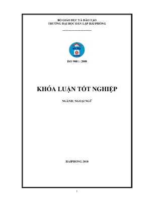 Khoá luận tốt nghiệp a study on translation of english shipping engineering terms into vietnamese
